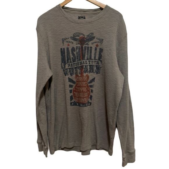 Lucky Brand Other - Lucky Nashville Guitar Thermal Grey XXL Mens Sweatshirt sweater long sleeve